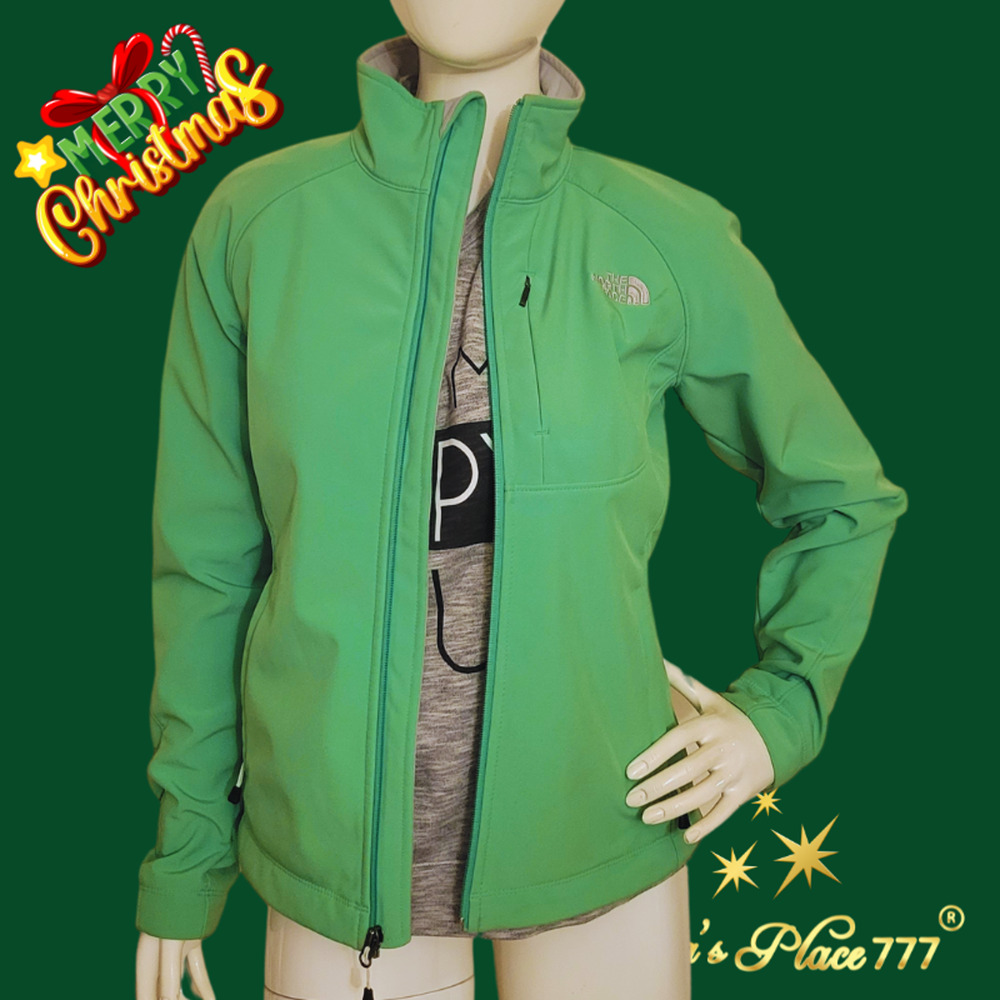 NORTH FACE WOMEN'S TNF APEX BIONIC SOFT SHELL JACKET SIZE LARGE GREEN - Picture 3 of 13